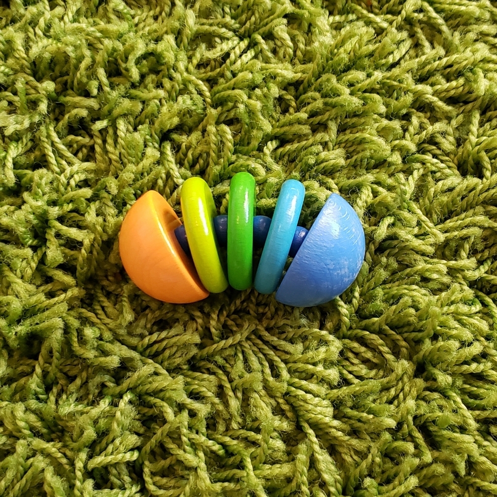 HABA Klick-Klack Wooden Baby Clutching Rattle